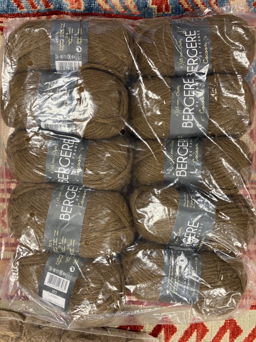 10 x New Bergere De France Cocooning Alpaca Mohair Yarn - Made in France - Camel